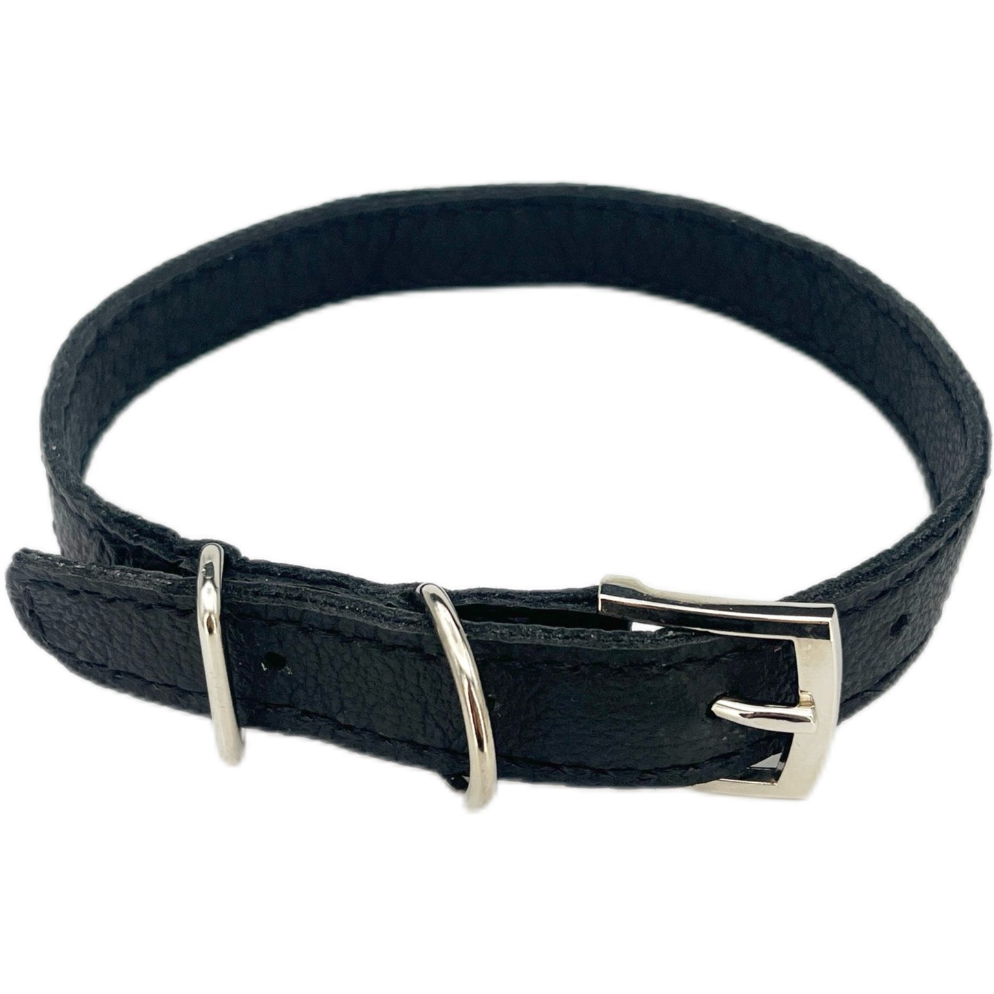 Medium Black Leather Collar