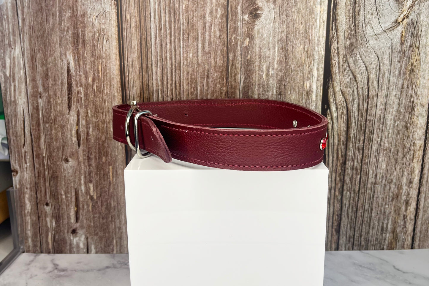 Large Red Collar with Red Diamantes