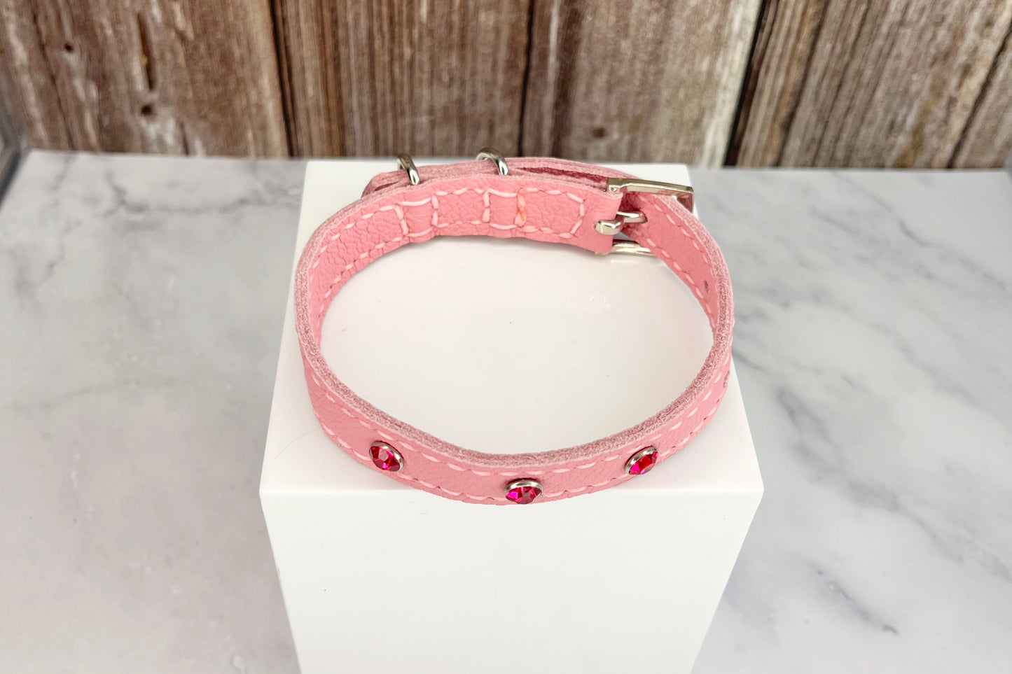 Small Pink Collar with Hot Pink DIamante