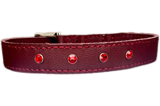 Large Red Collar with Red Diamante