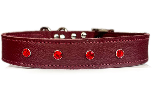 Large Red Collar with Red Diamantes