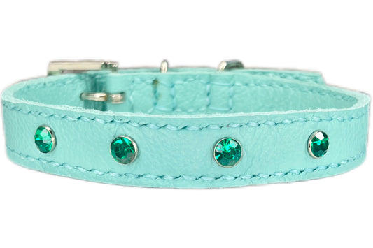 Medium Aqua Green Collar with Jade Diamantes