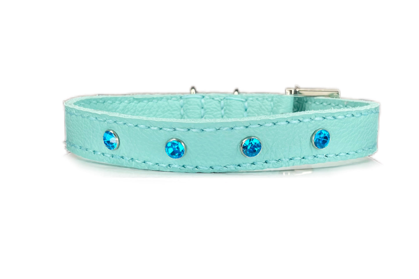 Medium Aqua Green Collar with Turquoise Diamantes