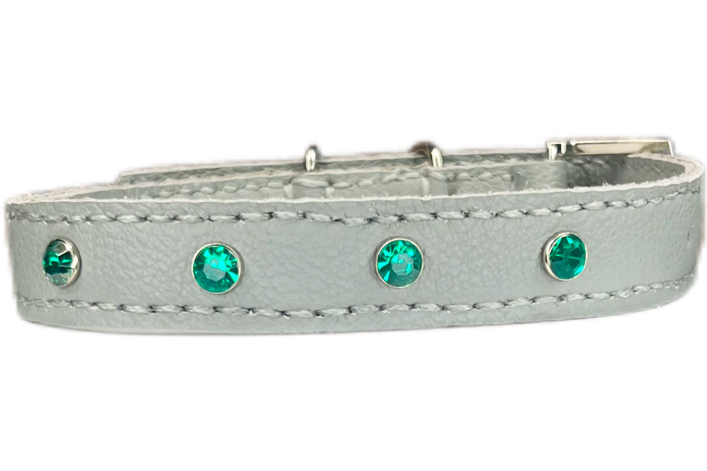Medium Grey Collar with Jade Diamantes