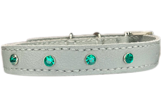 Medium Grey Collar with Jade Diamantes