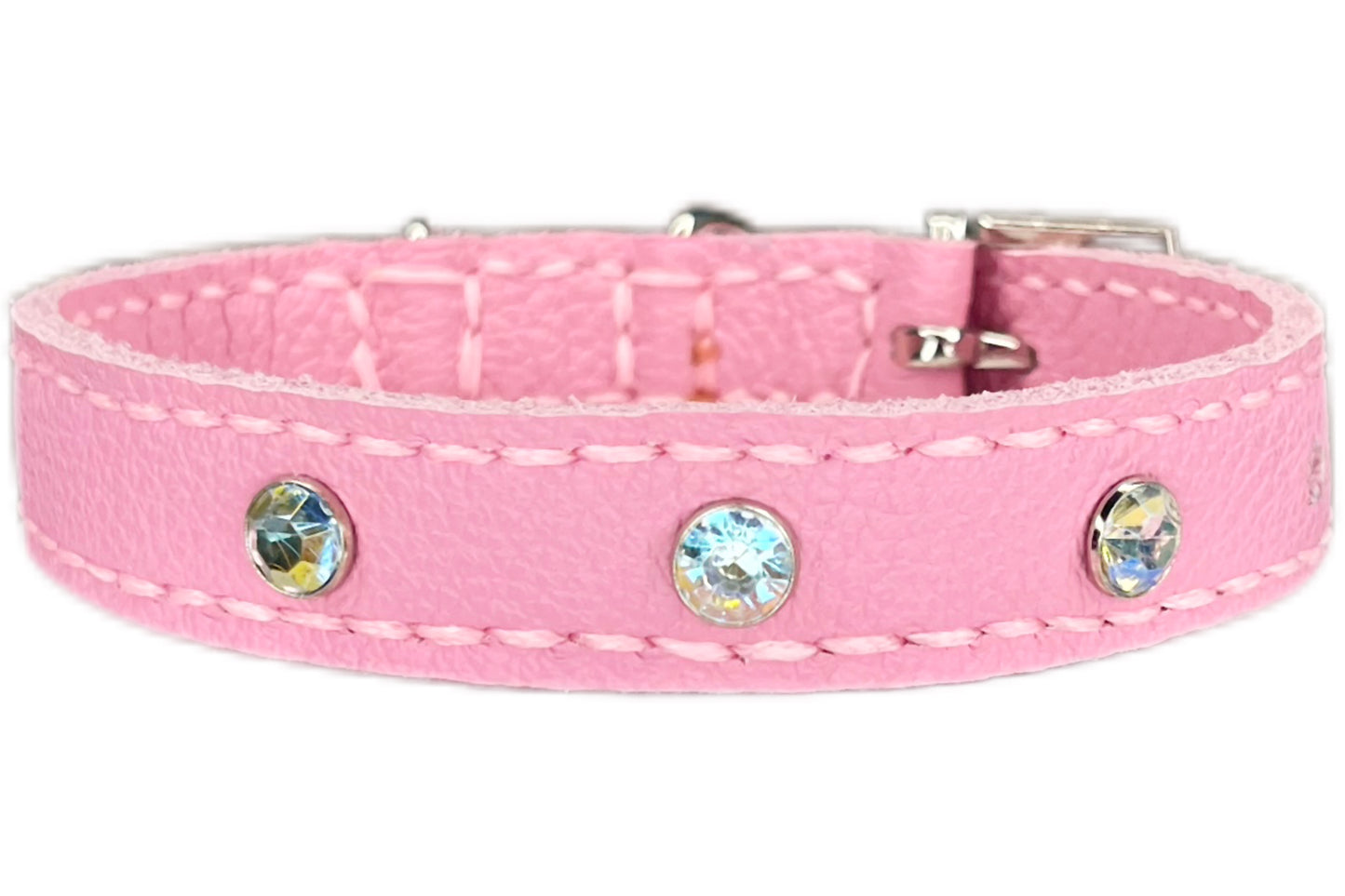 Small Pink Collar with AB Diamante