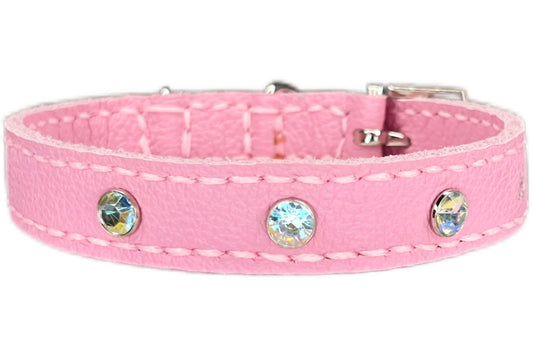 Small Pink Collar with AB Diamante