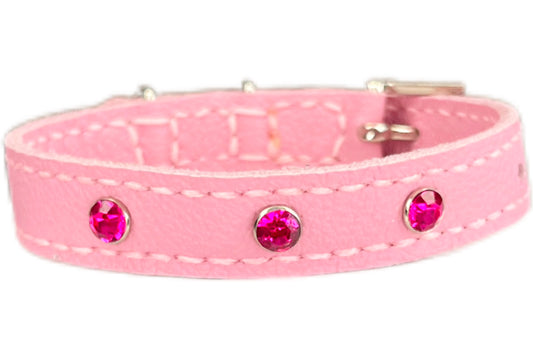 Small Pink Collar with Hot Pink DIamante
