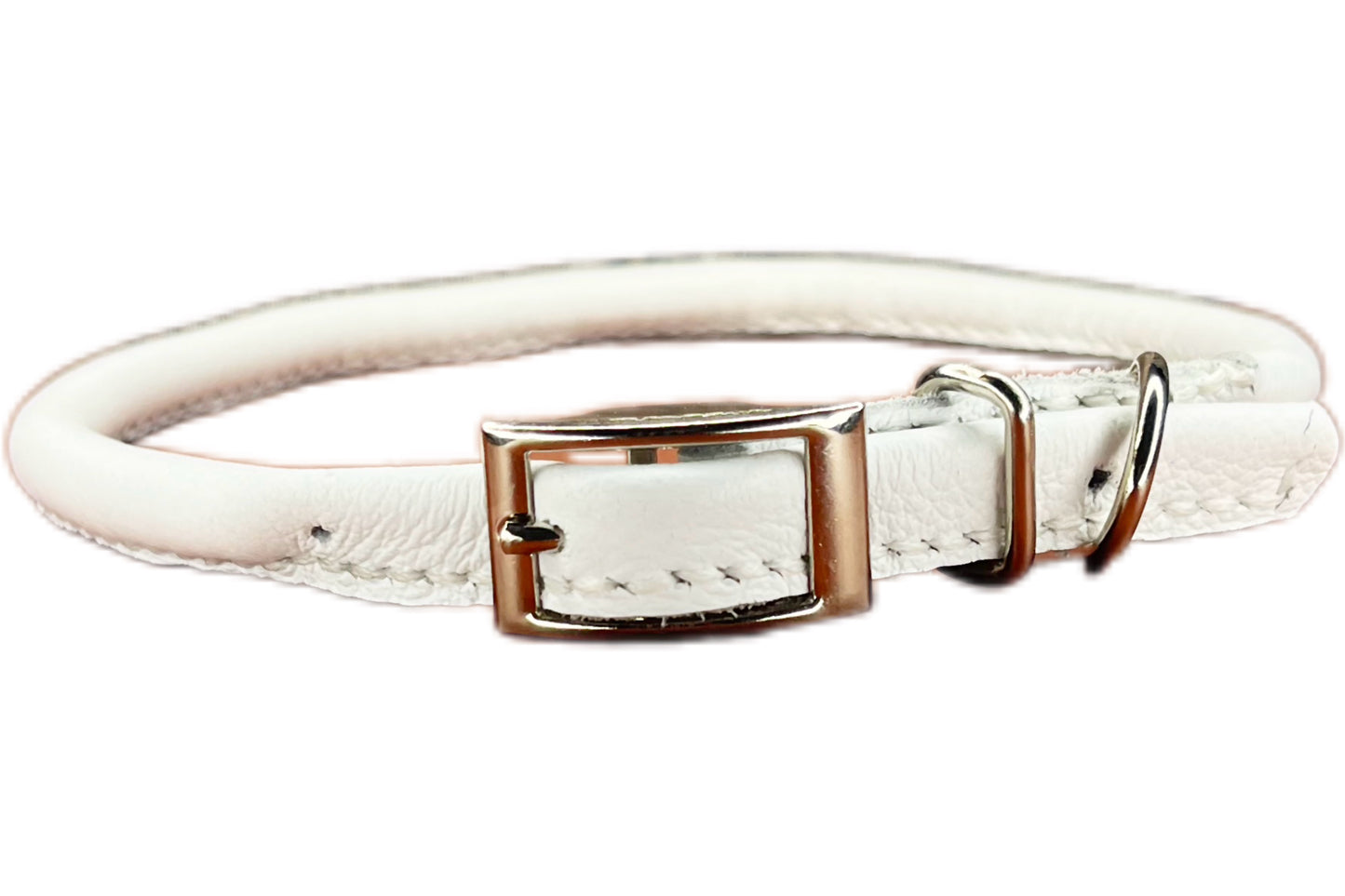 Thick White Rolled Collar