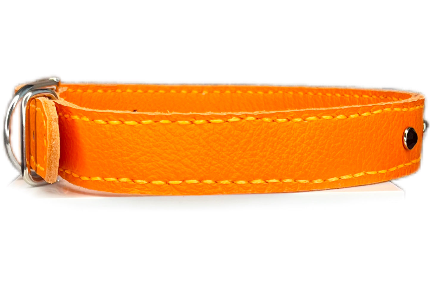 Large Orange Collar with Black Diamante