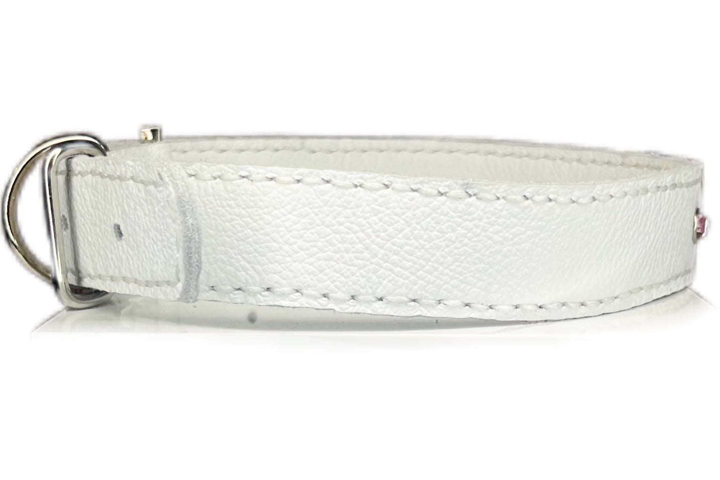 Large White Collar with Light Pink Diamante
