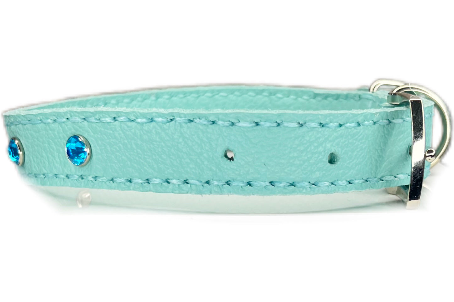 Medium Aqua Green Collar with Turquoise Diamantes