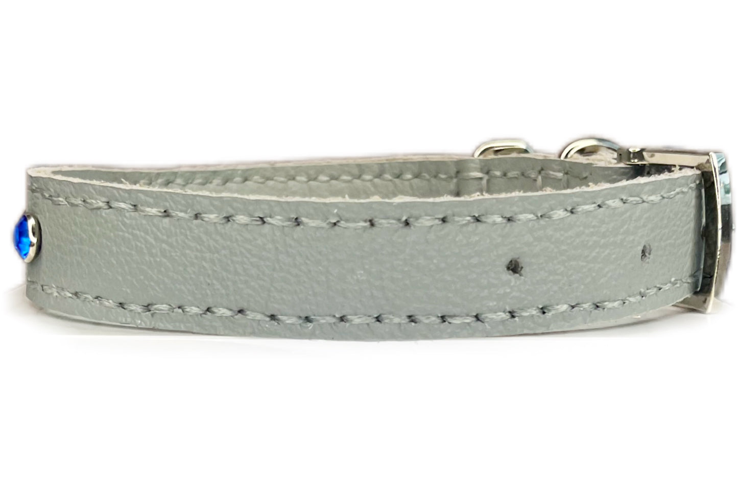 Medium Grey Collar with Royal Blue Diamantes
