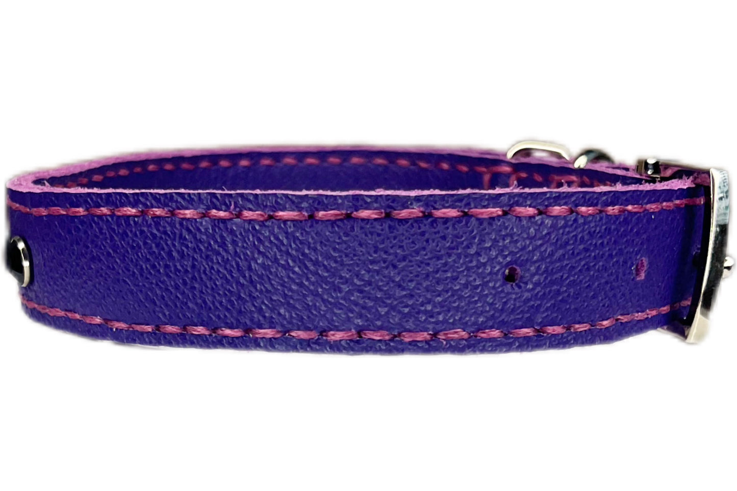 Medium Purple Collar with Black Diamante