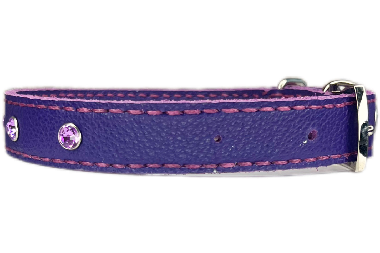 Medium Purple Collar with Lilac Diamantes