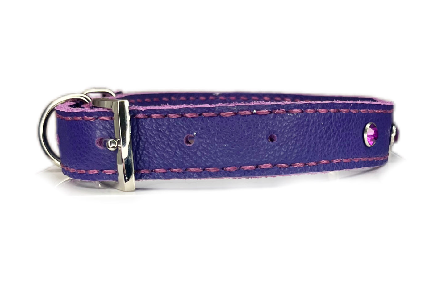 Medium Purple Collar with Violet Diamante