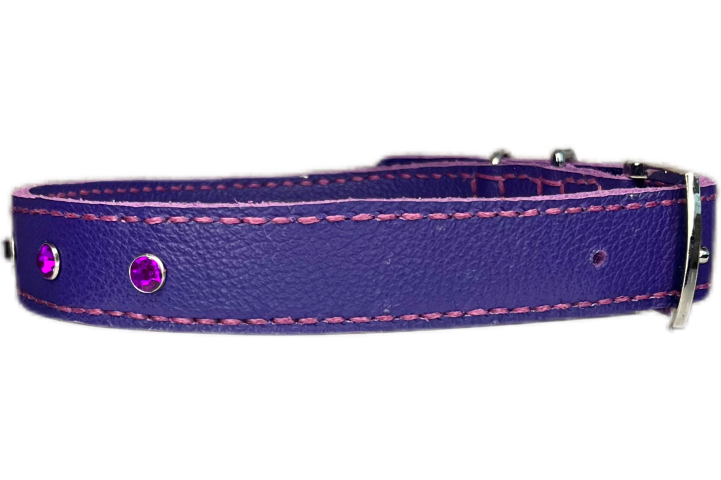 Large Purple Collar with Violet Diamante