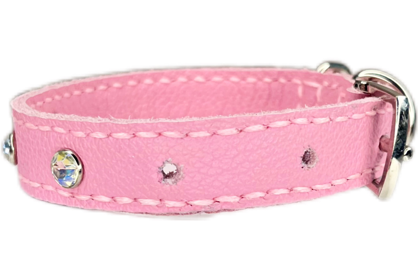 Small Pink Collar with AB Diamante