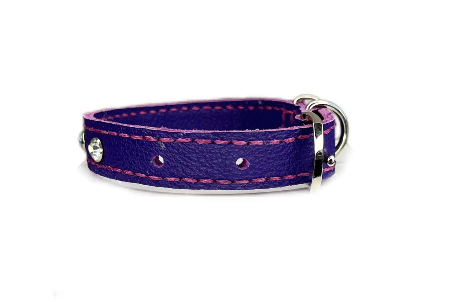 Small Purple Collar with AB Diamante
