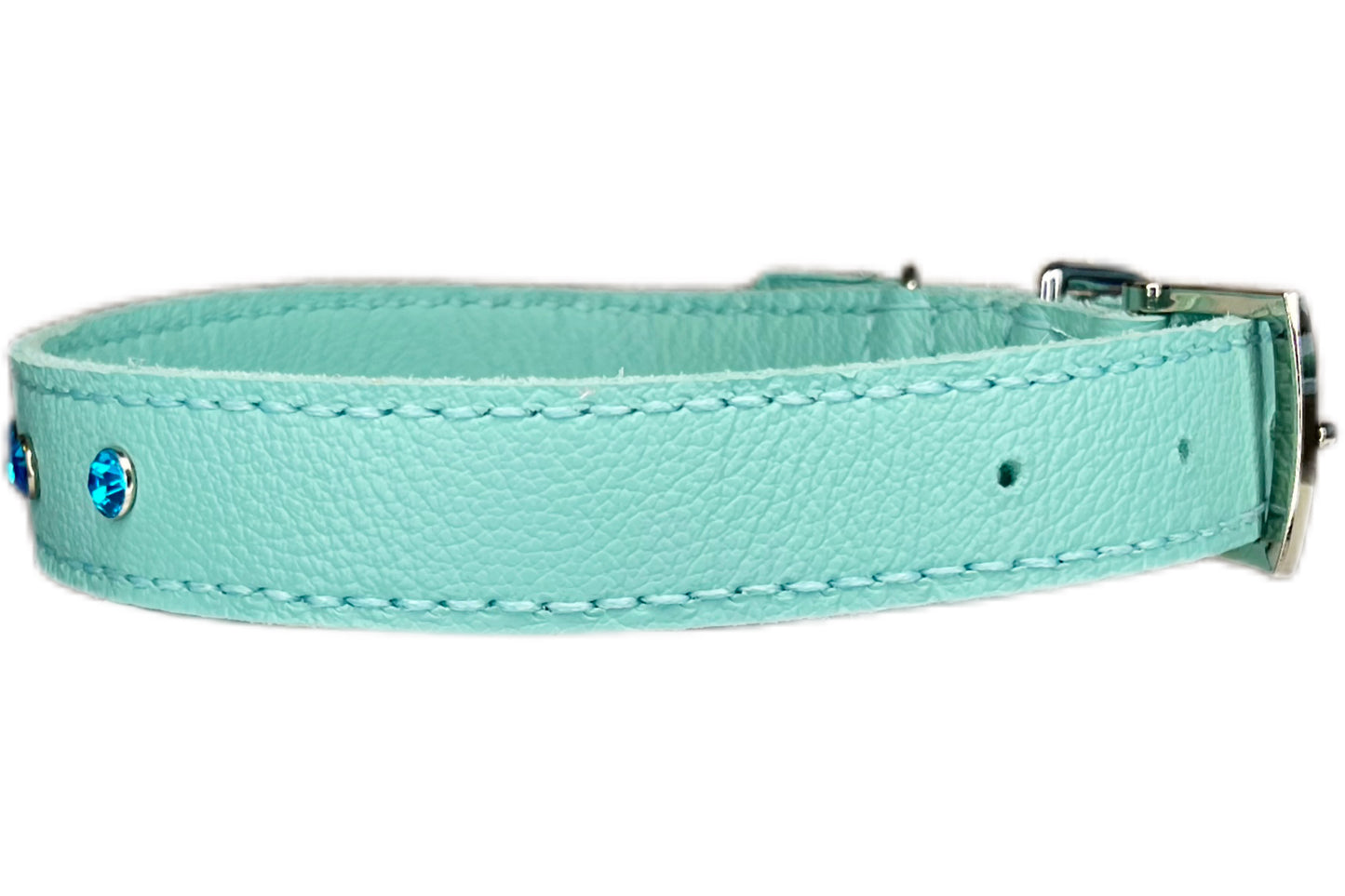 Large Aqua Green Collar, Turquise Diamante