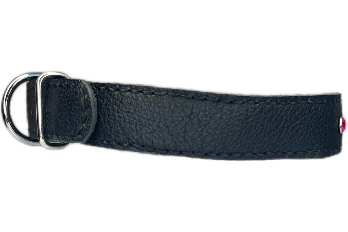 Large Black Collar with Hot Pink Diamante