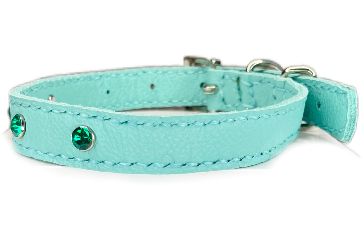 Medium Aqua Green Collar with Jade Diamantes