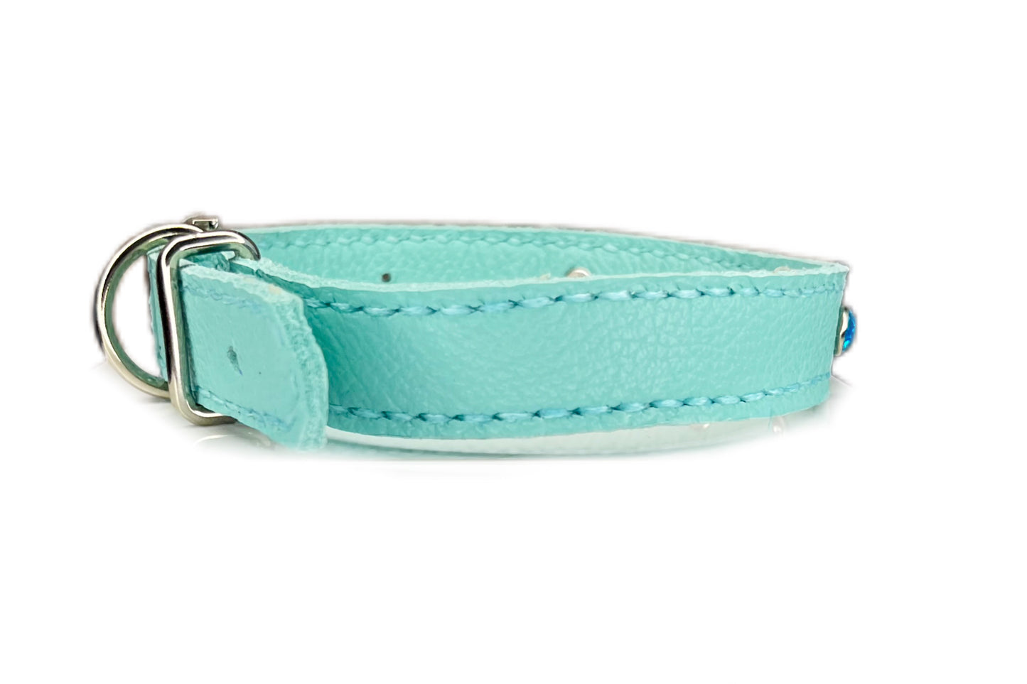 Medium Aqua Green Collar with Turquoise Diamantes