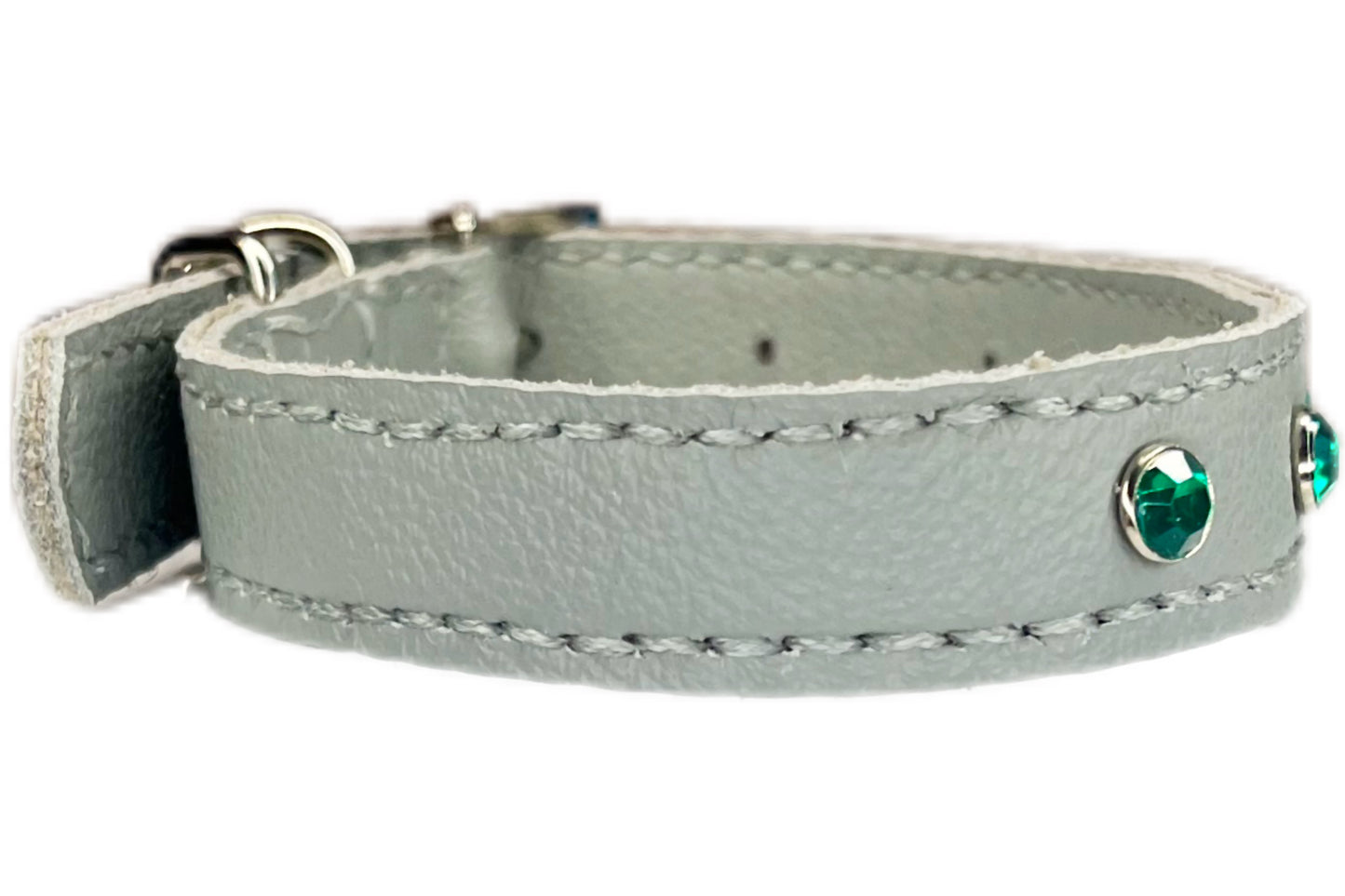 Medium Grey Collar with Jade Diamantes
