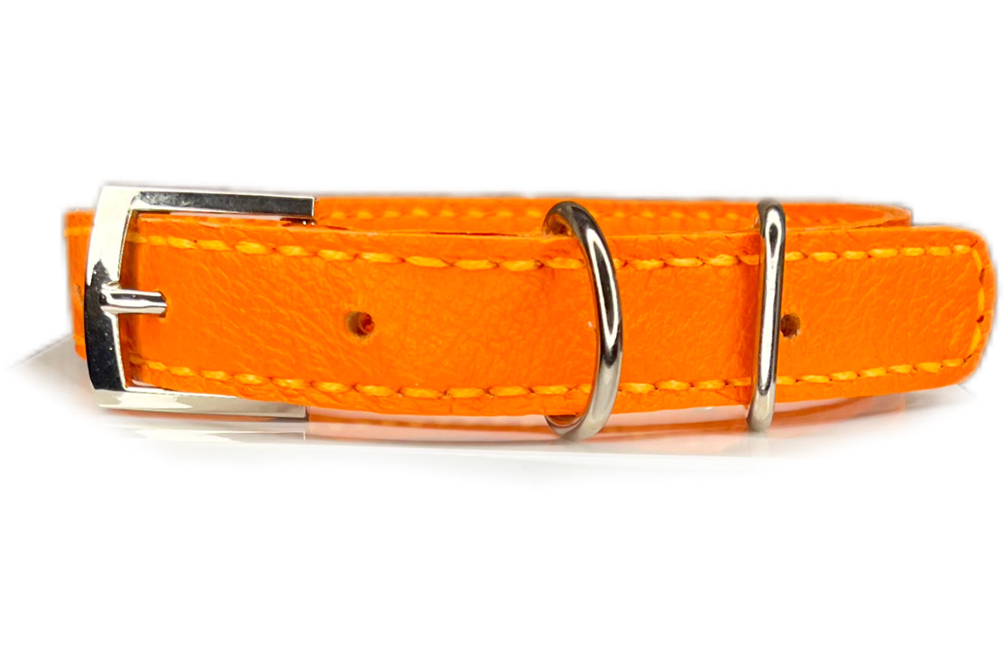 Medium Orange Collar with Clear Diamantes