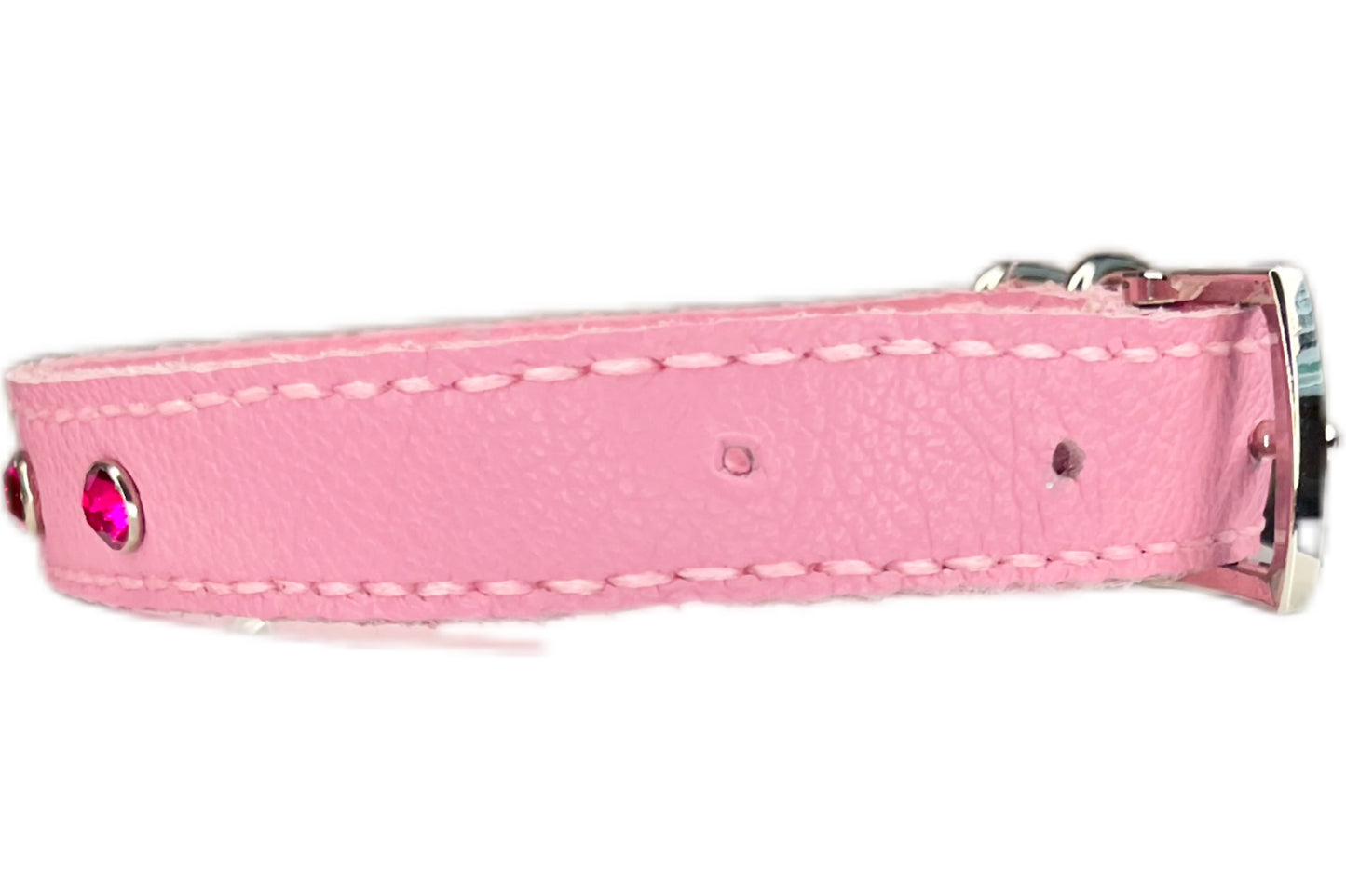 Medium Pink Collar with Hot Pink Diamante