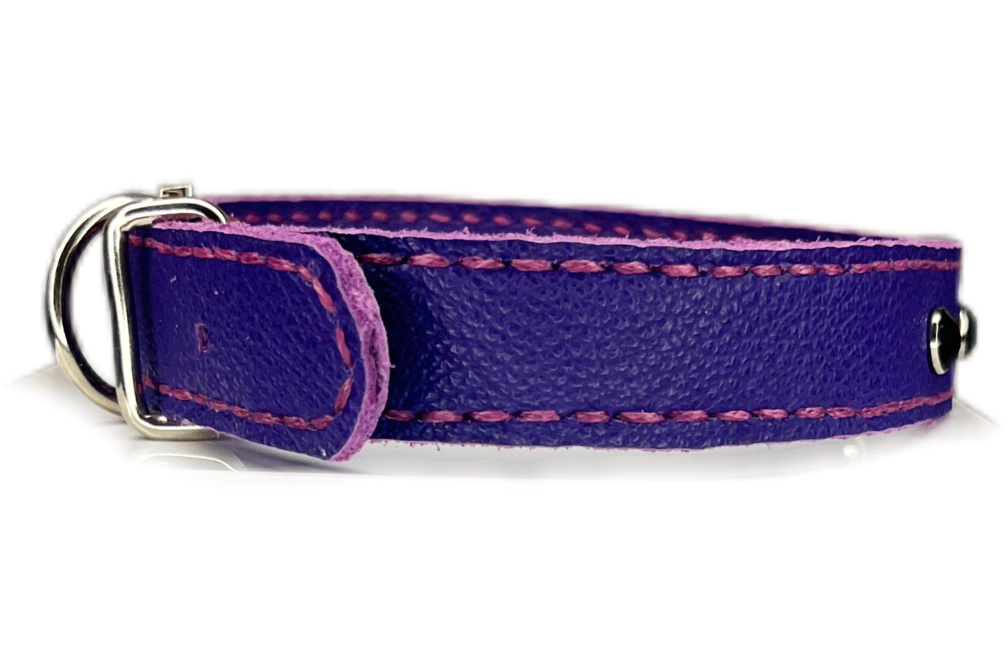 Medium Purple Collar with Black Diamante