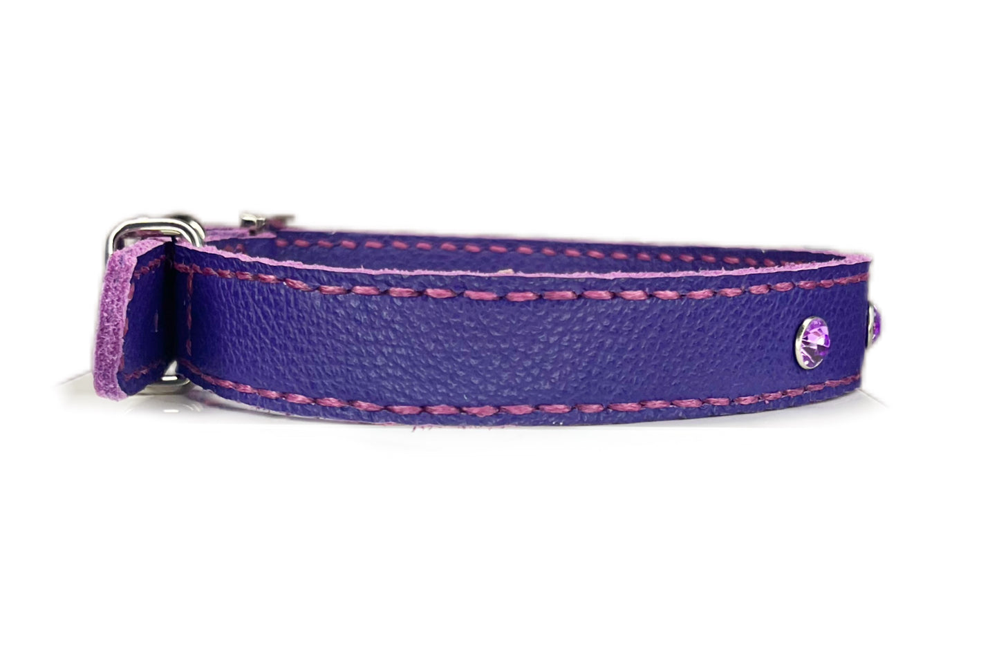 Medium Purple Collar with Lilac Diamantes