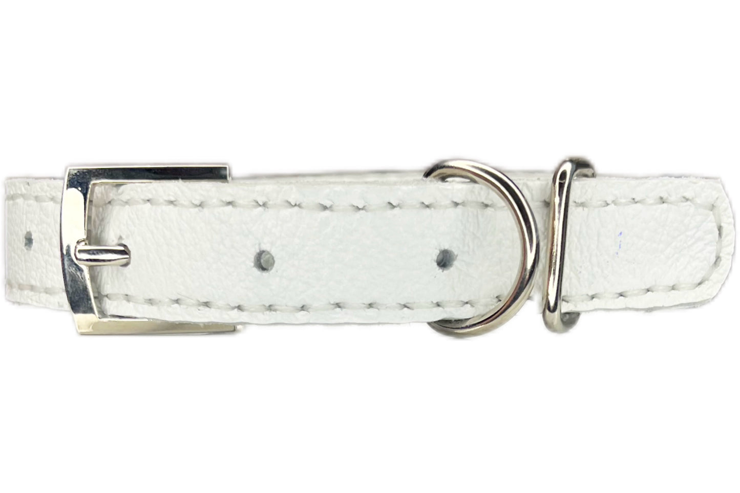 Medium White Collar with Lilac Diamantes