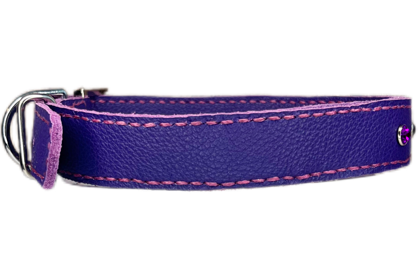 Large Purple Collar with Violet Diamante