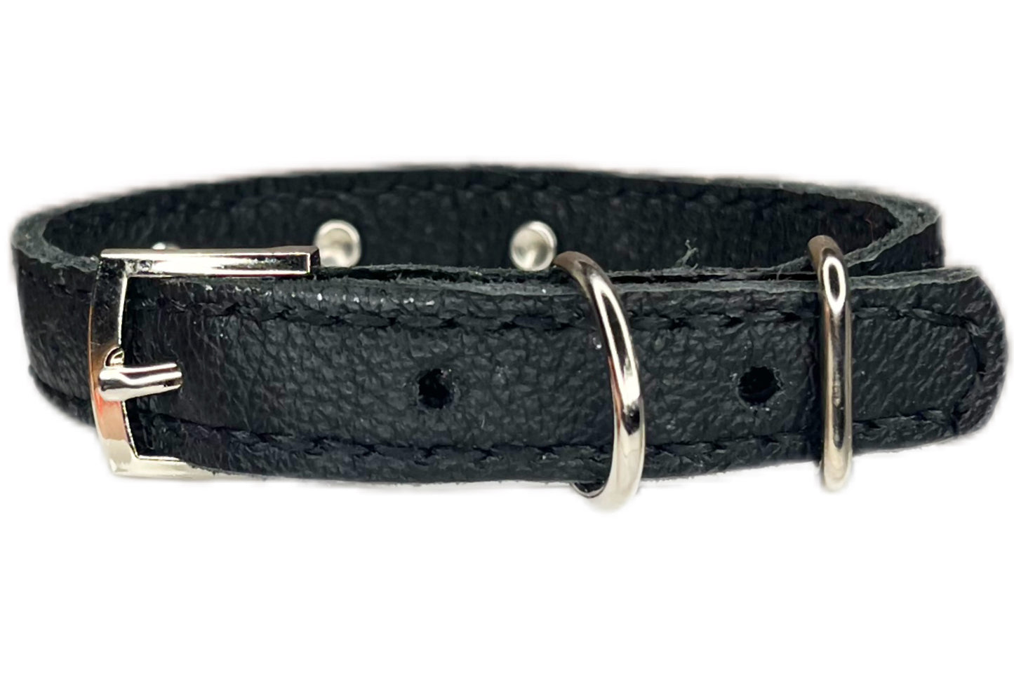 Small Black Collar with Clear Diamante