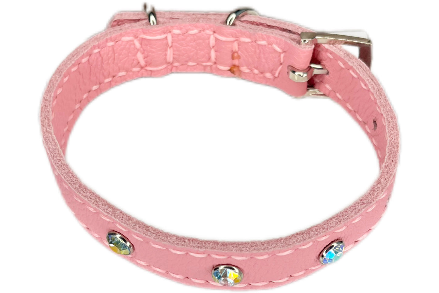 Small Pink Collar with AB Diamante