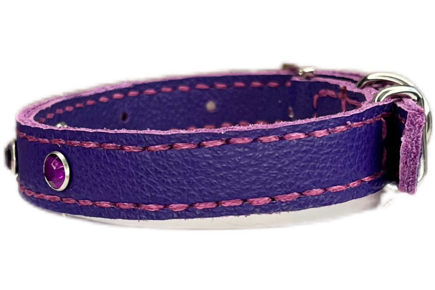 Small Purple Collar with Violet Diamantes