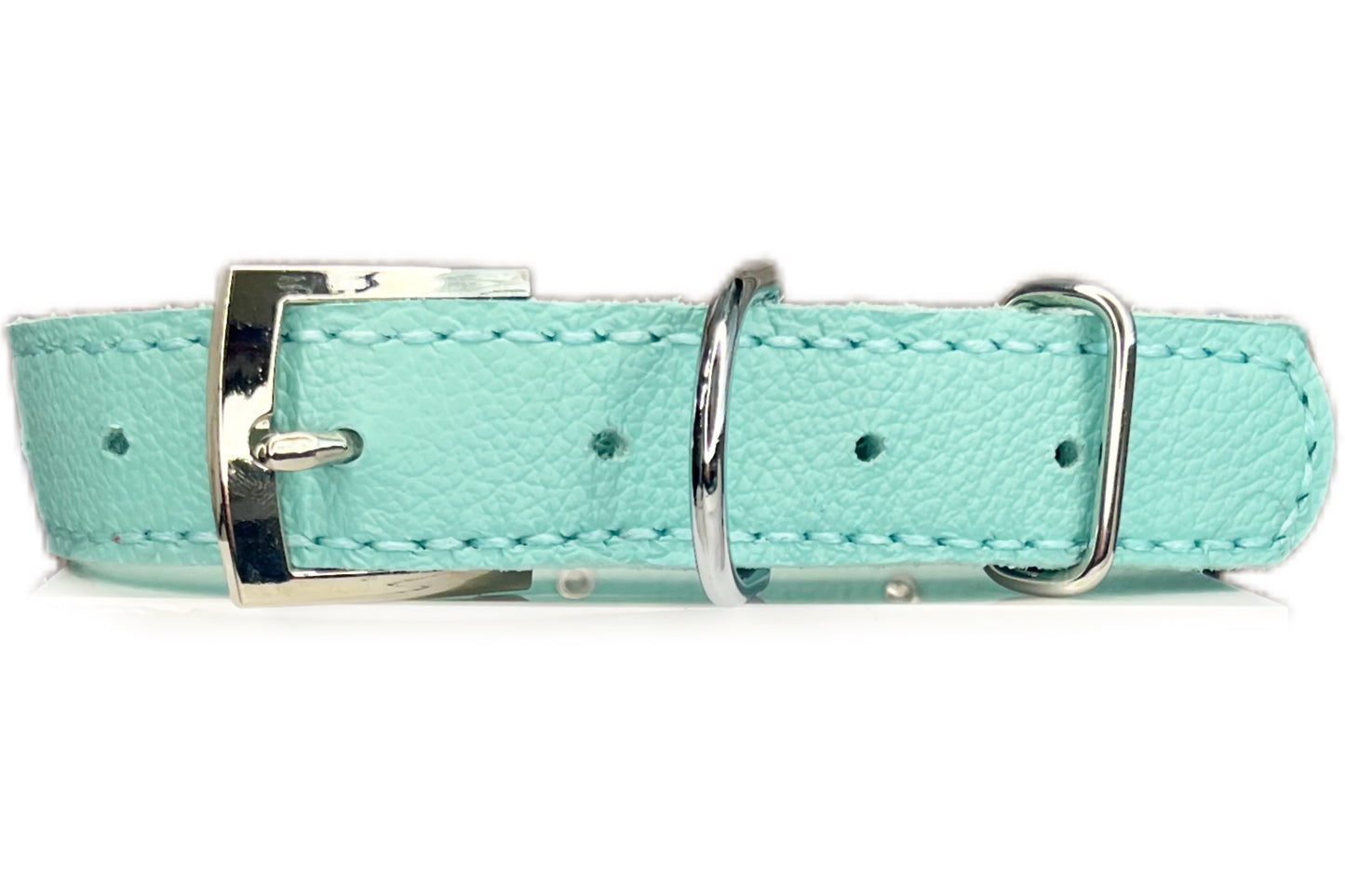 Large Aqua Green Collar with Black Diamantes