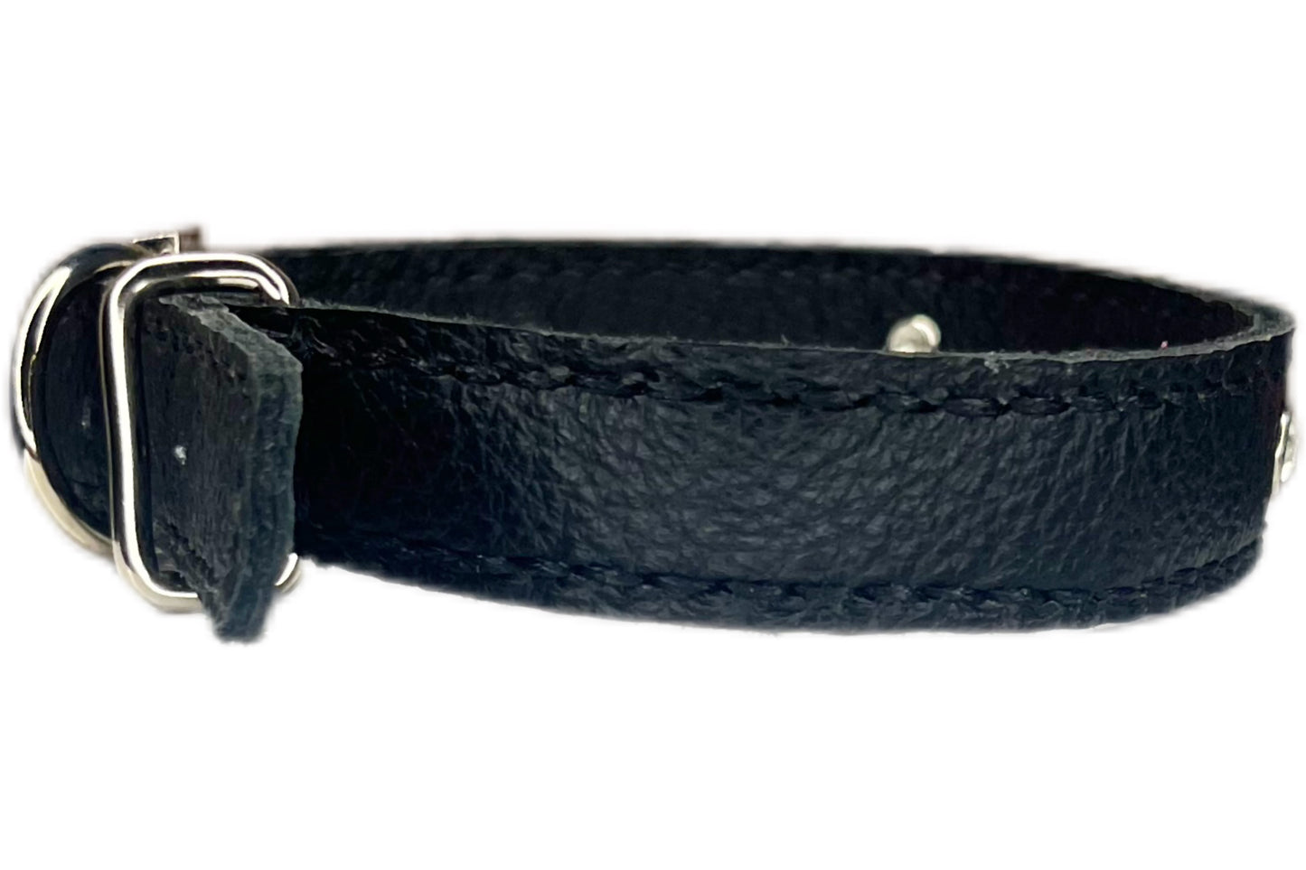 Medium Black Collar with Clear Diamantes