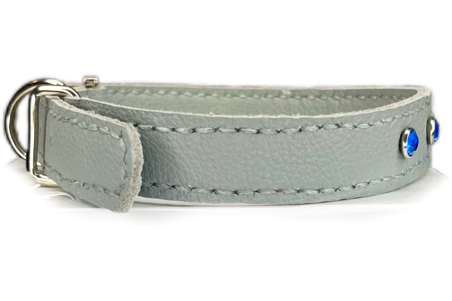 Medium Grey Collar with Royal Blue Diamantes