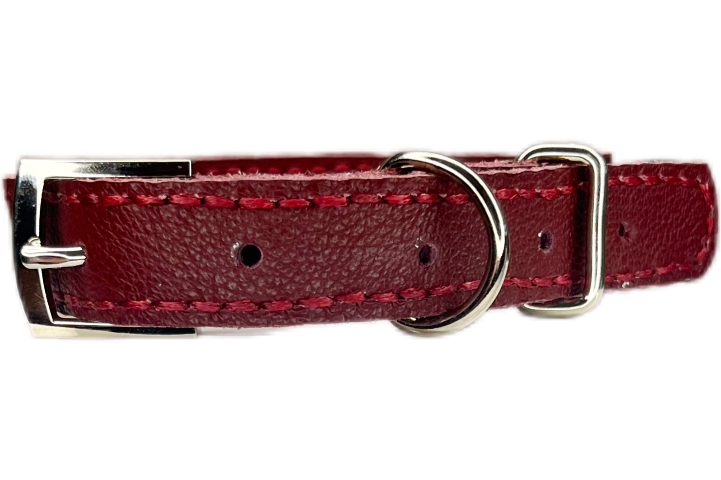 Medium Red Collar with Light Pink Diamante