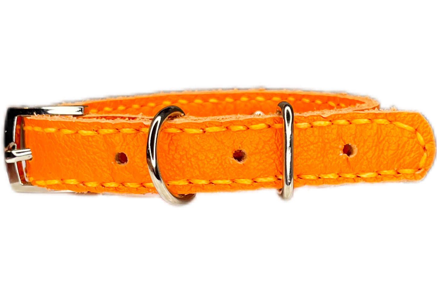 Small Orange Collar with Clear Diamante