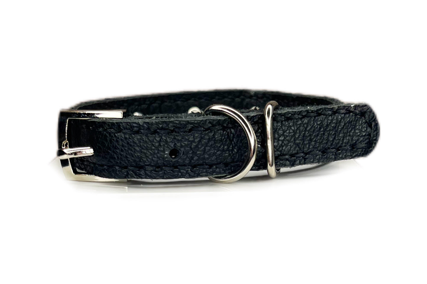 Small Black Collar with Midnight Blue Diamantes
