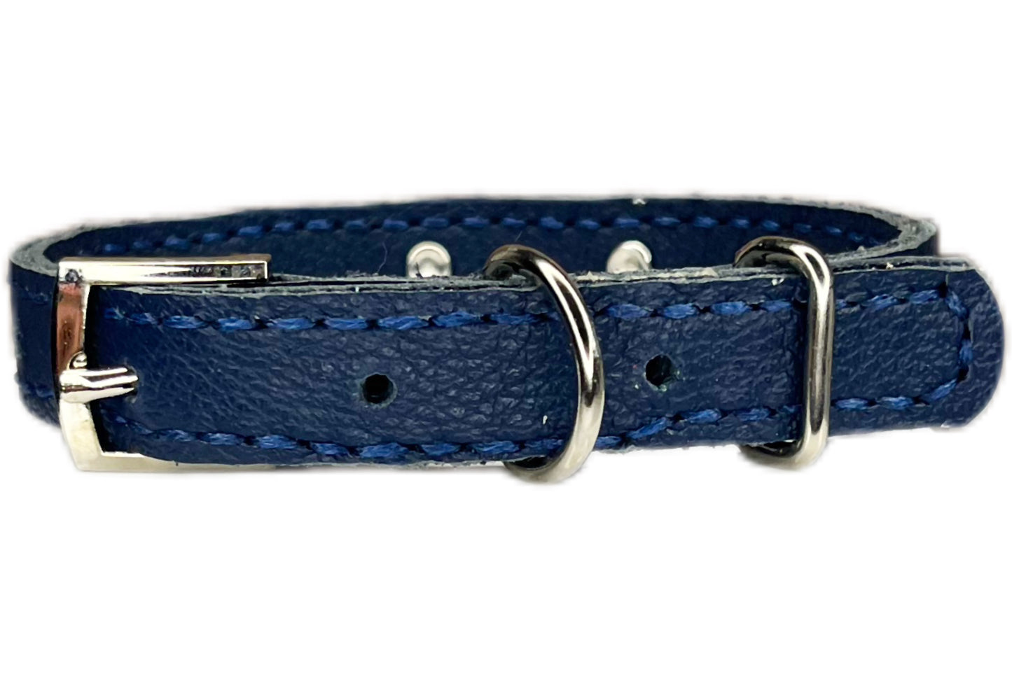 Small Navy Blue Collar with Turquoise Diamantes