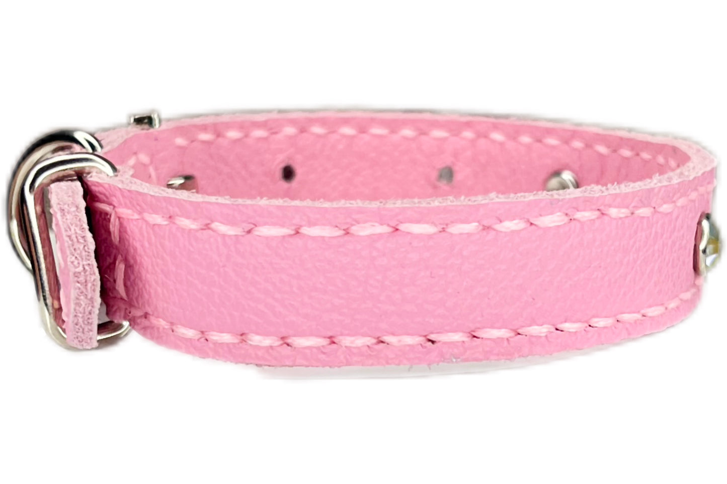 Small Pink Collar with AB Diamante