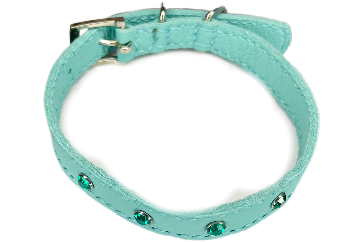 Medium Aqua Green Collar with Jade Diamantes