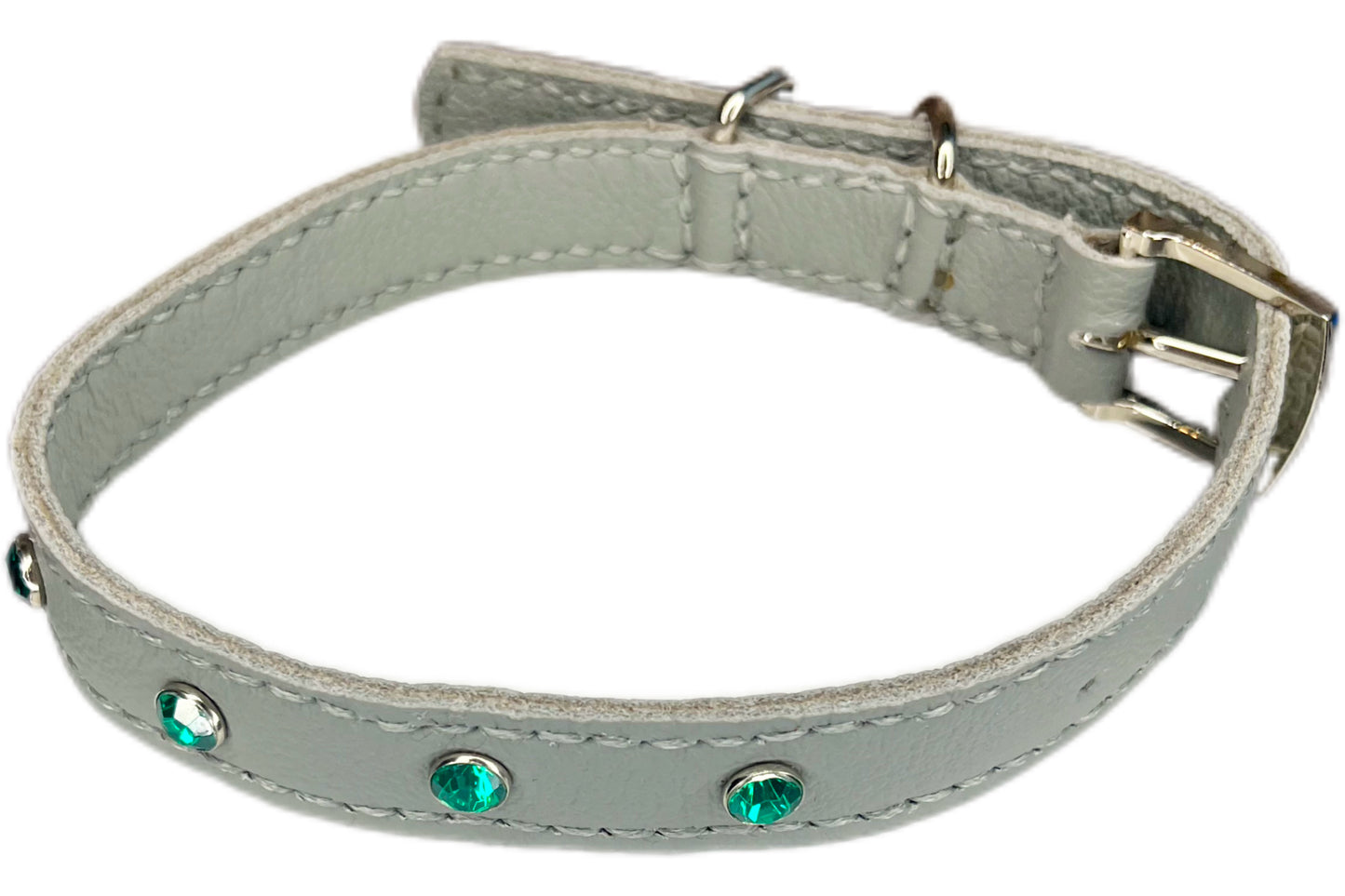 Medium Grey Collar with Jade Diamantes