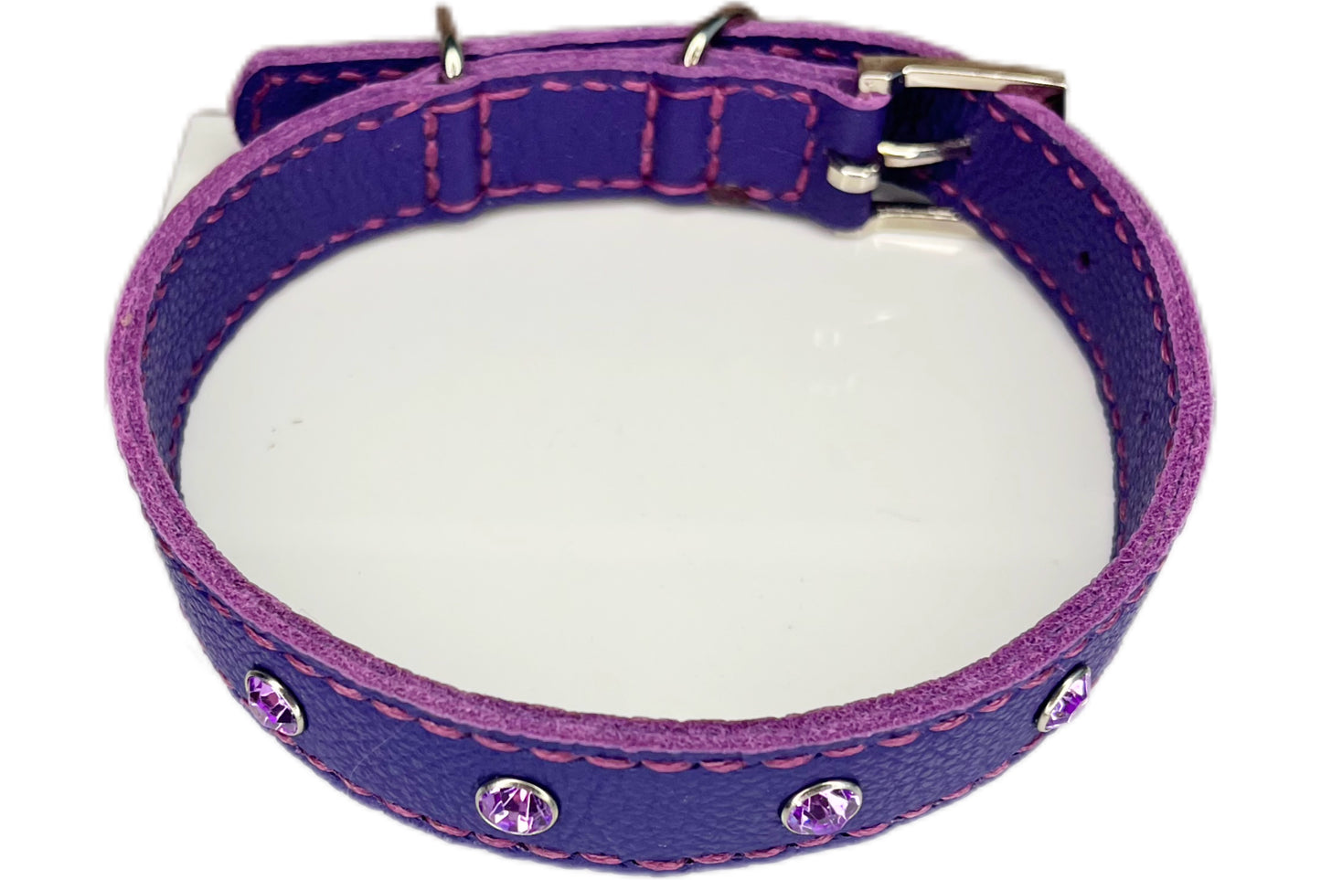 Medium Purple Collar with Lilac Diamantes