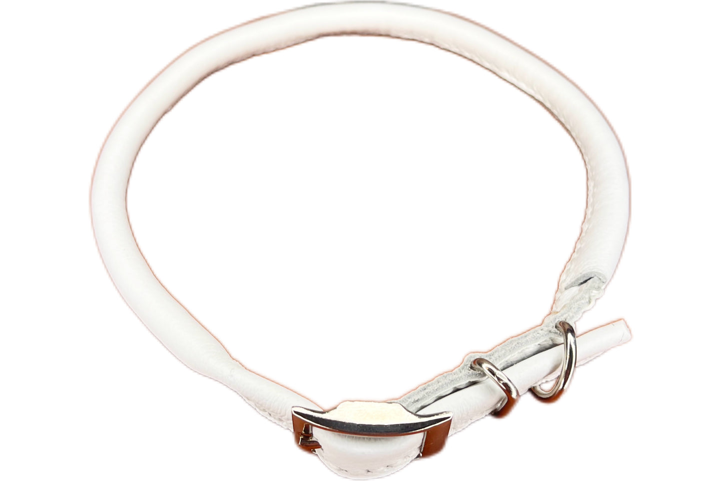 Thick White Rolled Collar