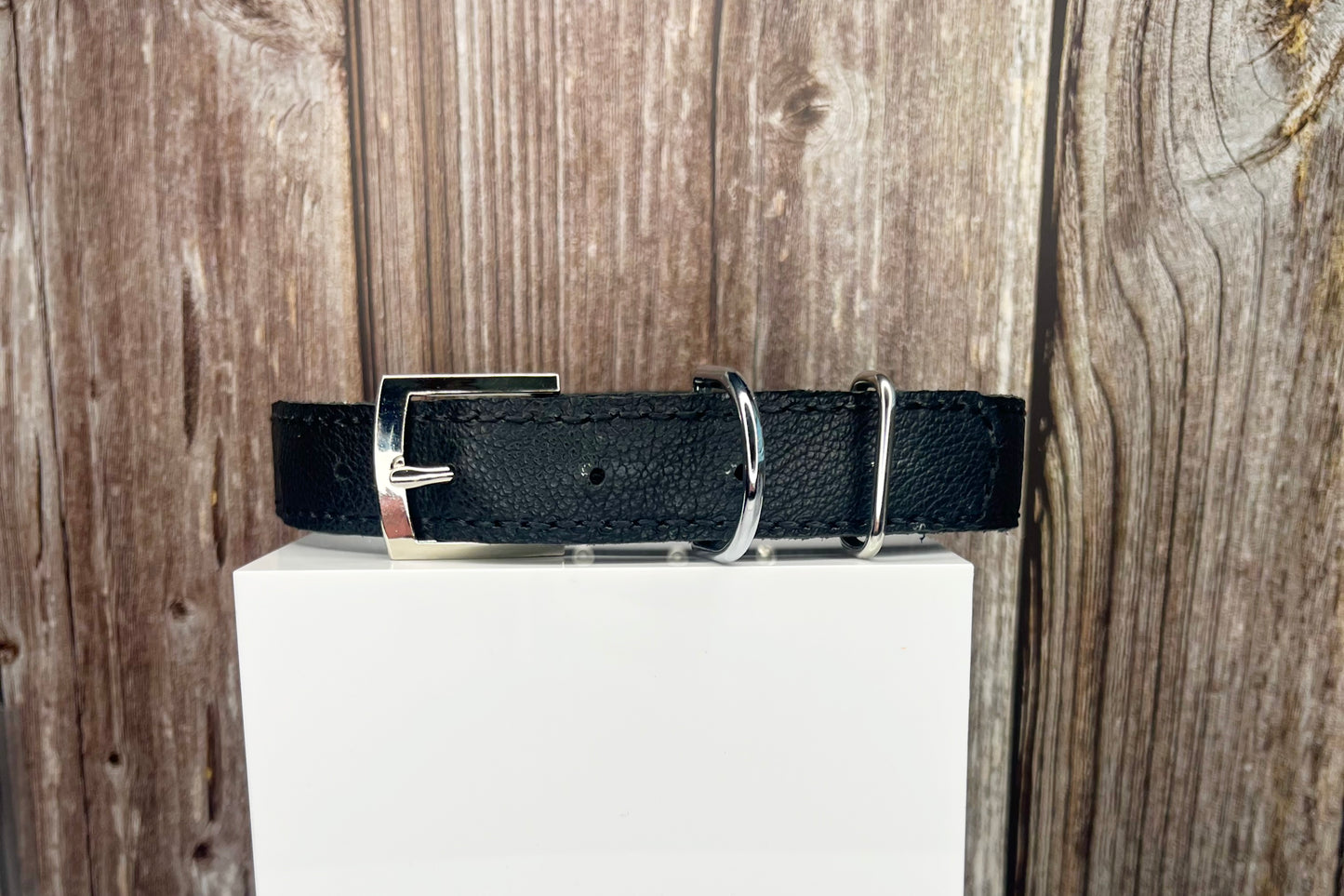 Large Black Collar with Hot Pink Diamante